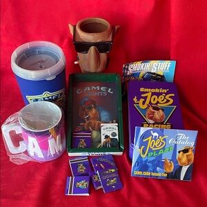 Camel Themed Collectible Set with Blue and Purple Accents